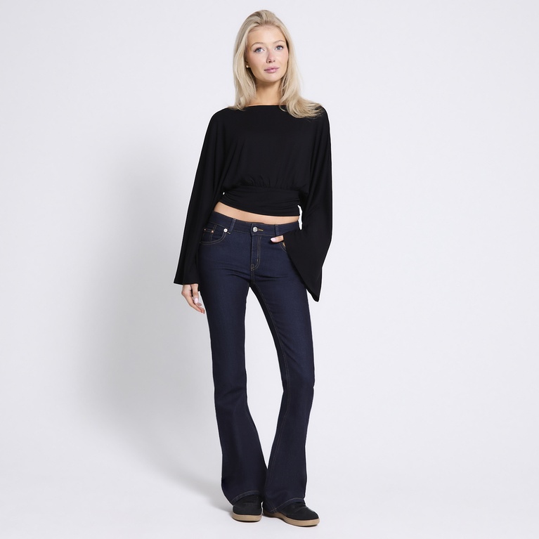 Balloon-waist long sleeve top "Loreen"